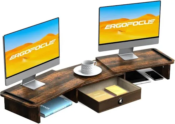 ErgoFocus Dual Monitor Stand Riser