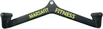 MARSAFIT Home Gym Fitness Rowing T-Bar V-Bar Pulley Cable Machine Attachments, Bicep Curl Tricep LAT Pulldown Bar Back Strength Training Handle