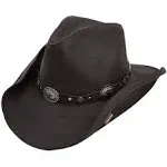 Stetson Roxbury Leather Hat - Black