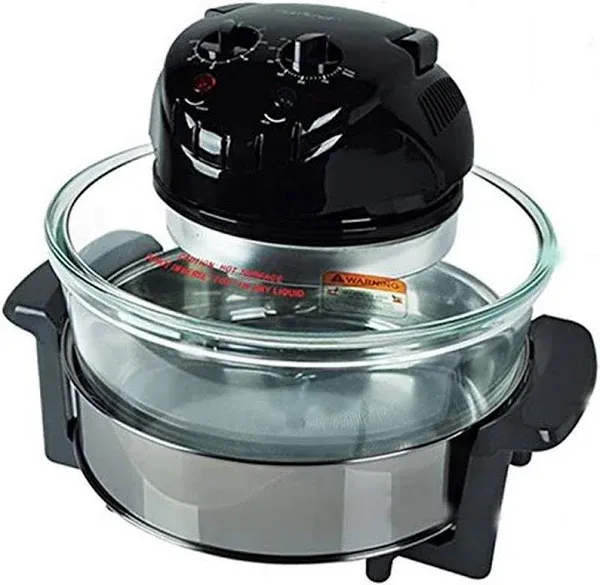 NutriChef Kitchen Air Fryer Convection Oven Cooker with 18 Quart Bowl (Open Box)