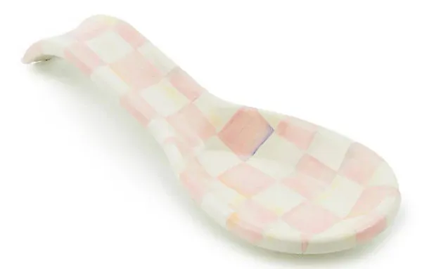 MacKenzie-Childs Rosy Check Enamel Spoon Rest