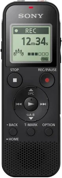 Sony&#174; ICD-PX470 Digital Voice Recorder, 4 GB, Black ;