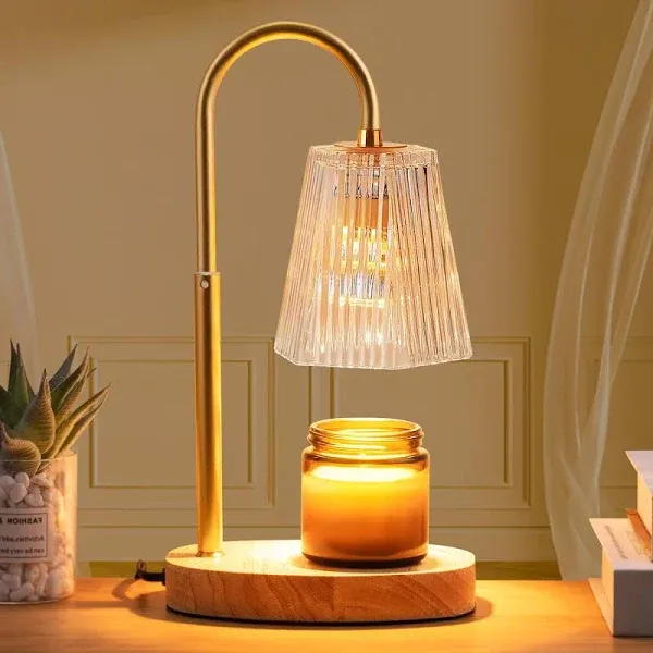 Candle Warmer Lamp Electric - Modern Candle Light Warmer Adjustable Height, Timer for Bedroom Living Room Home Decor Wax Melt Warmer Scented Wax Home Fragrance Accessories Dorm Lampshade