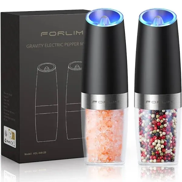 FORLIM Gravity Electric Salt and Pepper Grinder Set