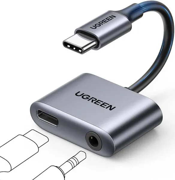 UGREEN USB C to 3.5mm Headphone and Charger Adapter