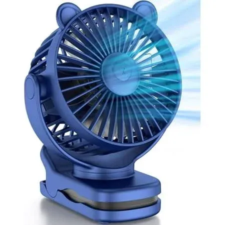 Frsara 3-Speed Battery Powered Portable Clip-On Fan