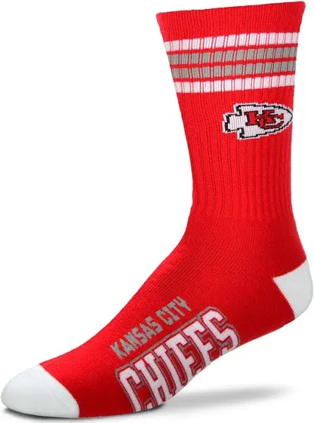 For Bare Feet Kansas City Chiefs 4 Stripe Deuce Socks