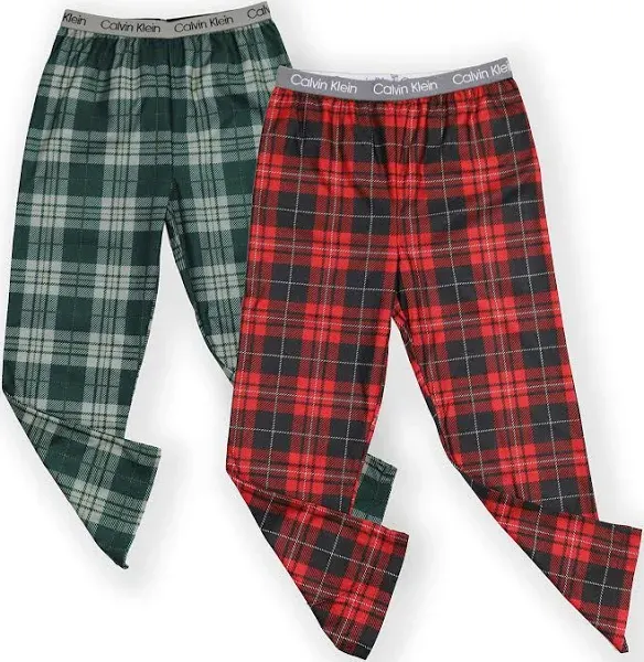 Calvin Klein Boys' Sleepwear Super Soft Brushed Micro Pajama Pants (2 Pack)