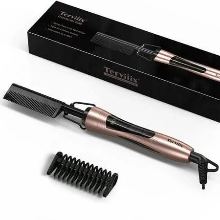 Terviiix Electric Hot Comb for Lace Front Wigs, Pressing Combs for Black Women H