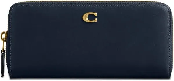 Coach Women's Slim Accordion Zip Leather Wallet