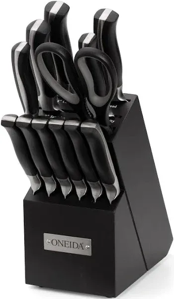 Oneida Vanguard Side 13 Piece Tang Knife Set with Block