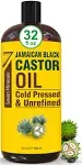 Pure Cold Pressed Castor Oil - Big 32 fl oz Bottle - Unrefined &amp; Hexane Free - 1