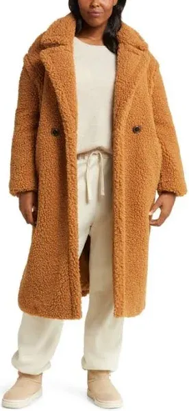 UGG Women's Gertrude Long Teddy Coat