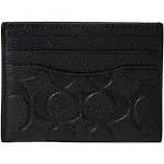 Coach Card Case in Signature Leather - Black