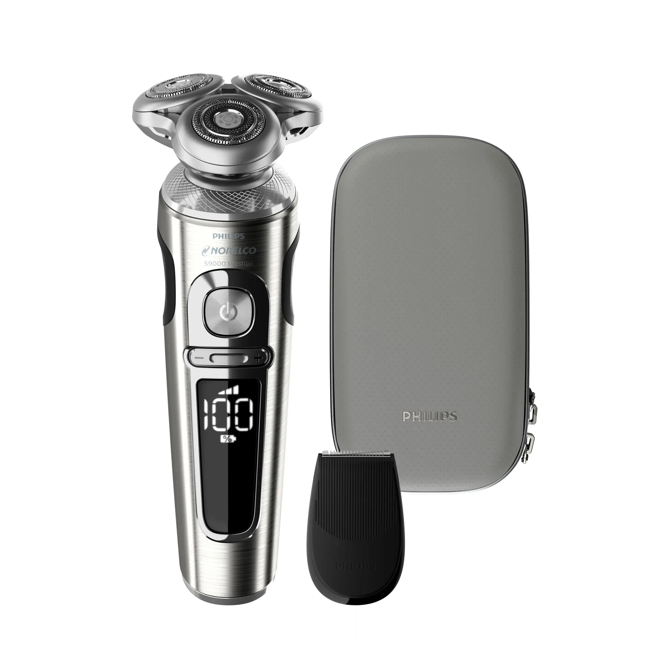 Philips Norelco S9000 Prestige Powered Electric Rechargeable Wet & Dry Shaver, SP9820/87