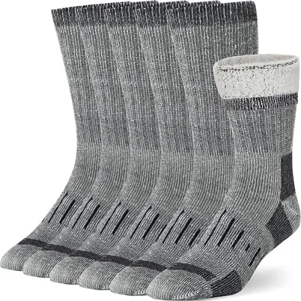 Buttons & Pleats Wool Socks for Men & Women Merino Thermal Warm Cozy Winter Boot Sock