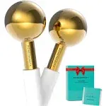 Mon tBeauty Stainless Steel Ice Globes for Facials (Gold) Durable Cryo Globes Instantly Reduce Puffiness Tighten Pores and Sinus Relief Face Globe