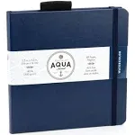 Pentalic 3.5&#034; x 5.375&#034; Aqua Journal, Watercolor, 48 Pages, Blue