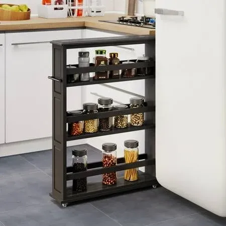 4-Tier Slim Rolling Narrow Kitchen Cart