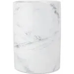 DII White Marble Ceramic Utensil Holder