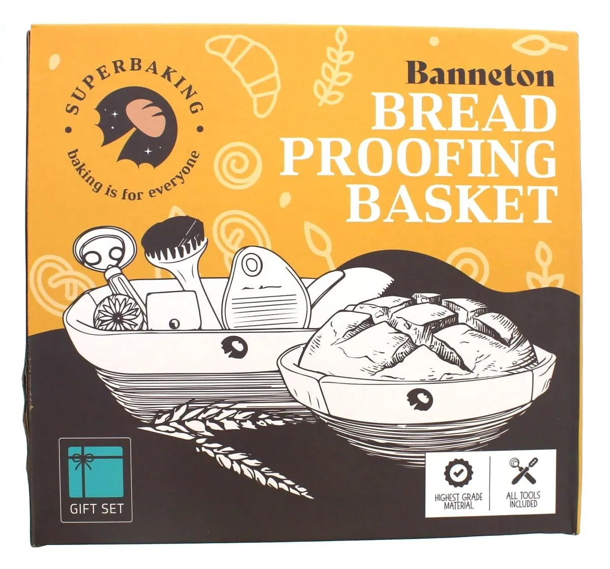 Superbaking Sourdough Proofing Basket Gift Set