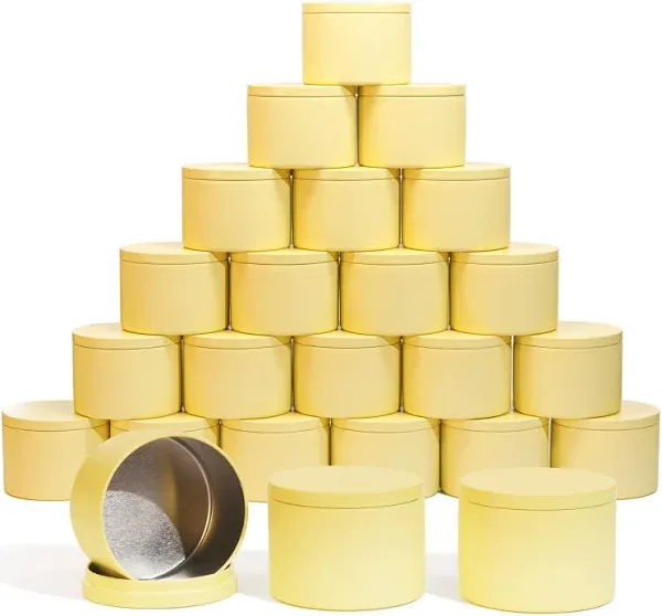 aroparc 8oz Candle Tins with Lids (24 Pack)