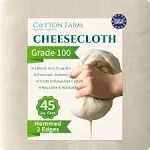 Cotton Farm Grade 100 Cheese Cloths Straining & More