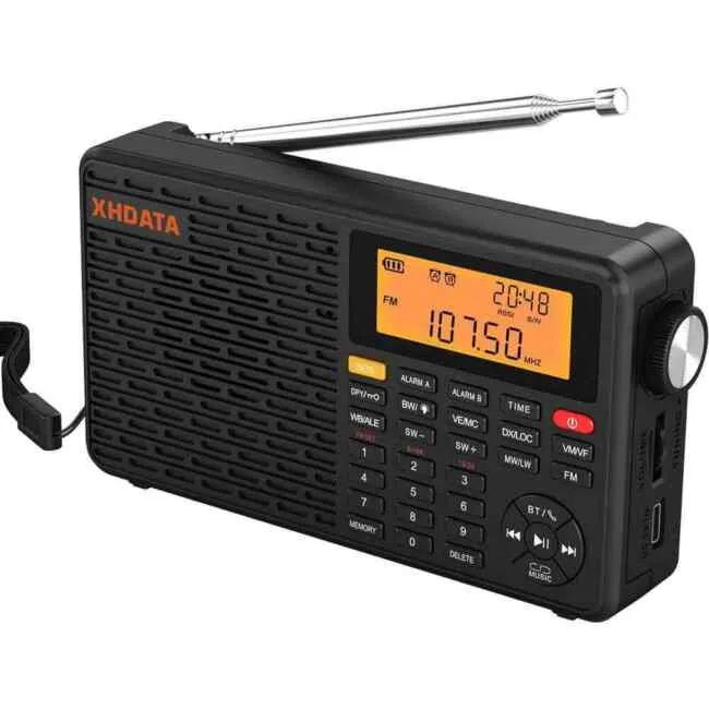 Portable Radio AM/FM/SW/LW/WB Weather Radio - Battery Operated - Sleep Function