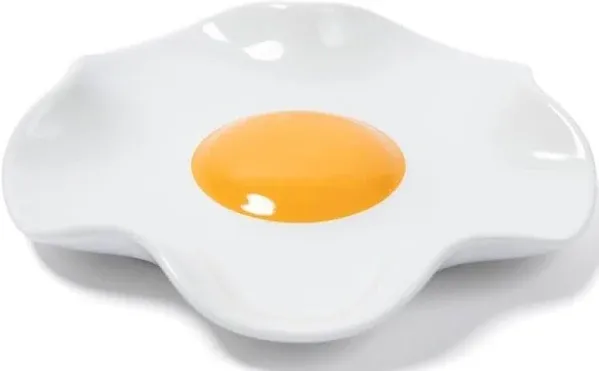 Fried Egg Ceramic Spoon Rest for stove top and kitchen counter | Large and Dishwasher-Safe Utensil holder | Home & kitchen decor | Kitchen Gifts for women | House warming gifts new home