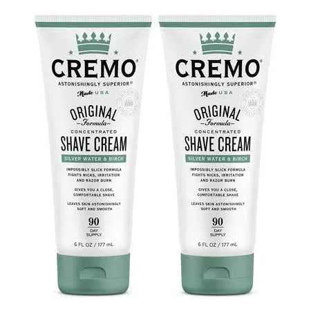 Cremo Shave Cream Silver Water & Birch 6 fl oz