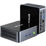 GMKtec Mini PC, Intel Alder Lake N100 Windows 11 Pro (3.4GHz)，Mini Computer 8GB RAM/256GB M.2 SSD/4K UHD Display/4x USB3.2/WiFi 6,BT 5.2 Business Home Office Nucbox G3 Black