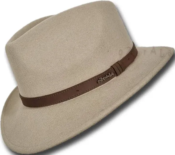 Oztrala Men's Vintage Wool Felt Outback Fedora