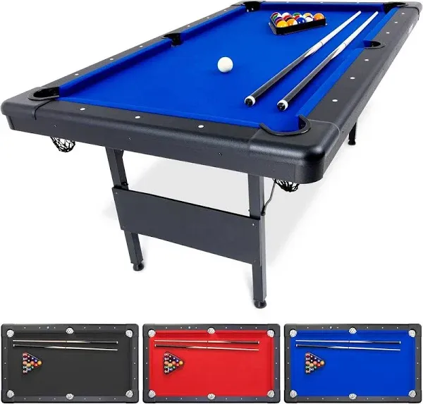 Gosports 6 Ft Billiards Table - Portable Pool Table - Includes Full Set of Balls