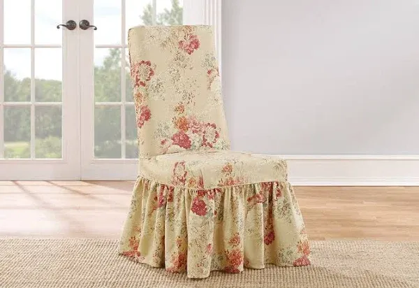 Waverly Ballad Bouquet Long Dining Chair Slipcover