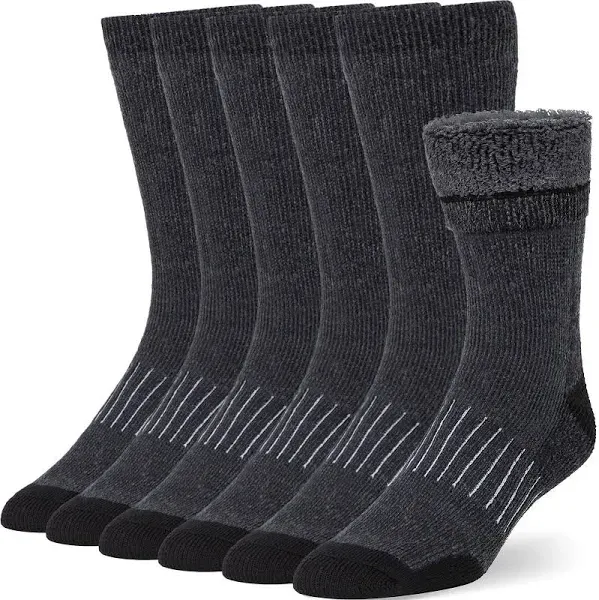 Buttons &amp; Pleats Wool Socks for Men &amp; Women Medium-Large, A7-black (3 Pairs) 