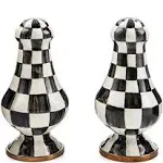 MacKenzie-Childs Courtly Check Enamel Large Salt & Pepper Shakers Set