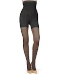 Memoi BodySmootHers High Waisted Super Shaper Sheer Tights Black - L