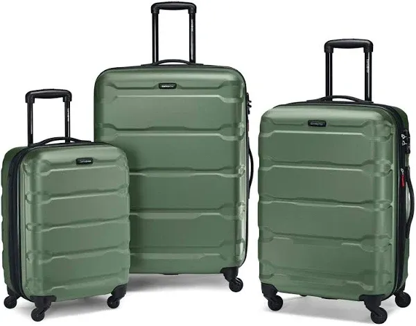 Samsonite Omni Hardside Nested Luggage Set,Army Green w/ 10pc Accessory Kit