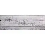 Sohome Cozy Living Grateful Thankful Modern Farmhouse Runner Anti-Fatigue Kitchen Mat, Grey/Black, 17.5"x55"