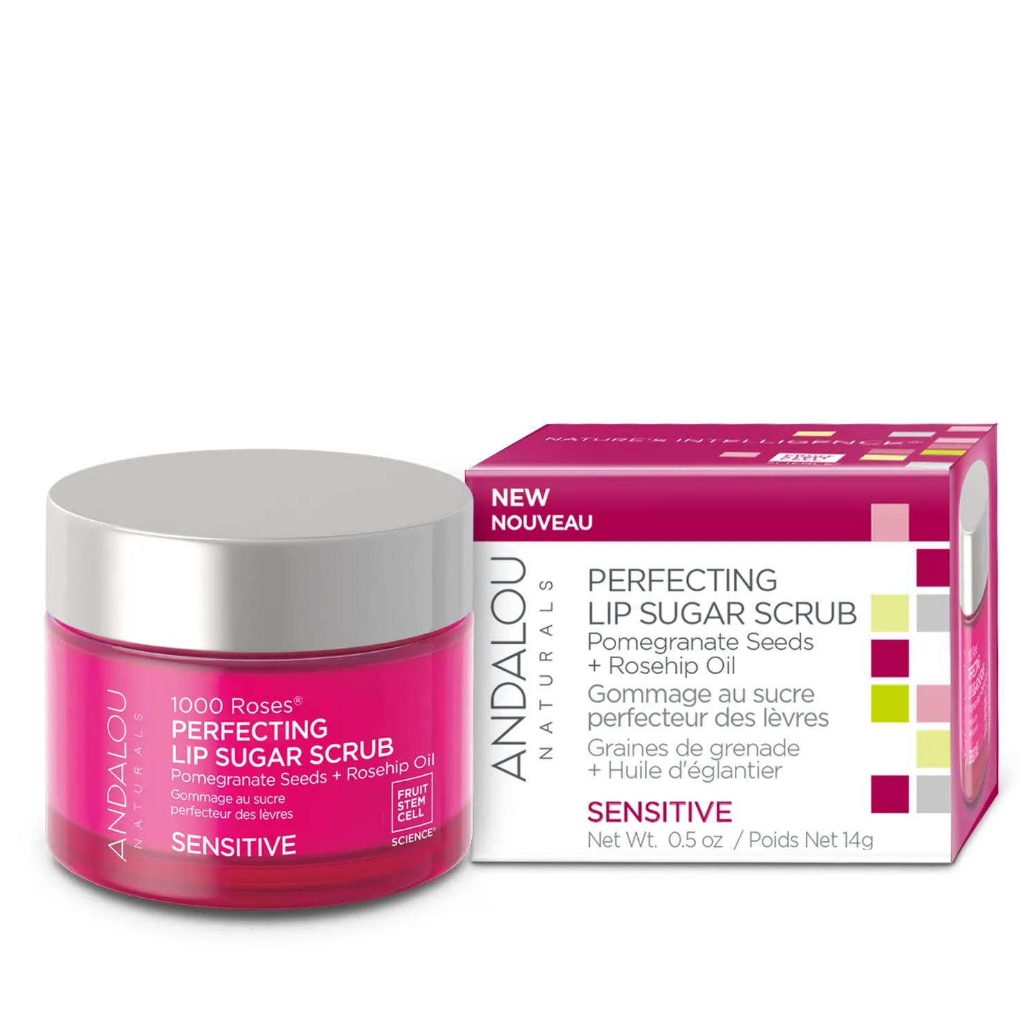 Andalou Naturals, 1000 Roses Lip Sugar Scrub, .5 Oz