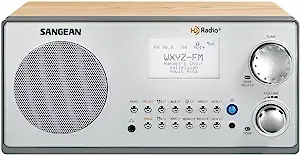 Sangean HDR-18 HD Radio/FM-Stereo/AM Wooden Cabinet Table Top Radio (Renewed)