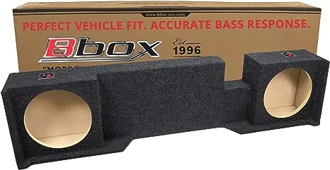 Bbox Dual Sealed 10 Inch Subwoofer Enclosure - Accu-Tuned Sealed Subwoofer Boxes & Enclosures - Subwoofer Box Improves Audio Quality, Sound & Bass - Fits 2004 - 2008 Ford F150 Super Crew / Super Cab