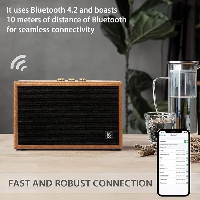 Konex Retro Wooden Bluetooth Speaker