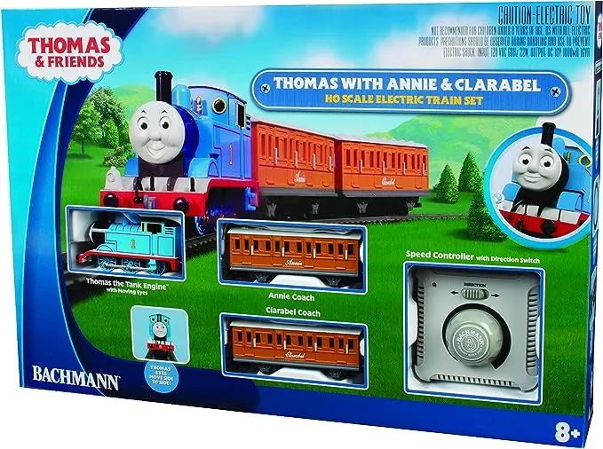 Bachmann Trains - Thomas & Friends Thomas with Annie and Clarabel Ready To Run Electric Train Set - HO ScaleBachmann Trains - Thomas & Friends Thomas with Annie a…