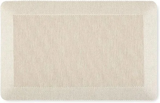 Martha Stewart Mira Modern Heathered Anti-Fatigue Air-Infused Kitchen Mat, Blue, 19.6"x32"