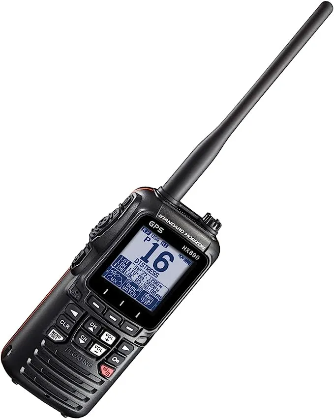 STANDARD HORIZON HX890BK VHF-HH, 6 Watt, w/GPS&FM Rcvr 