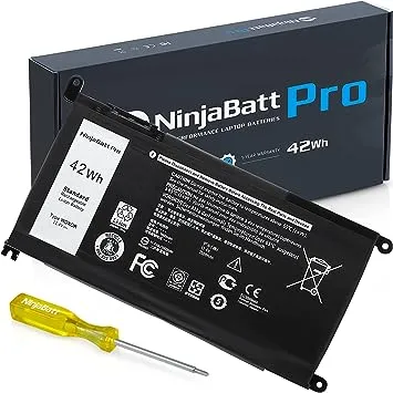 NinjaBatt Battery for Dell WDX0R YRDD6 (Except 5580) P69G FW8KR Inspiron 13-17 5000/7000 Series, 7573 7378 5567 7579 5767 5379 5579 5584 7569 5368 7368 7278 7375 5770 5482 5378 - [42Wh/11.4v]