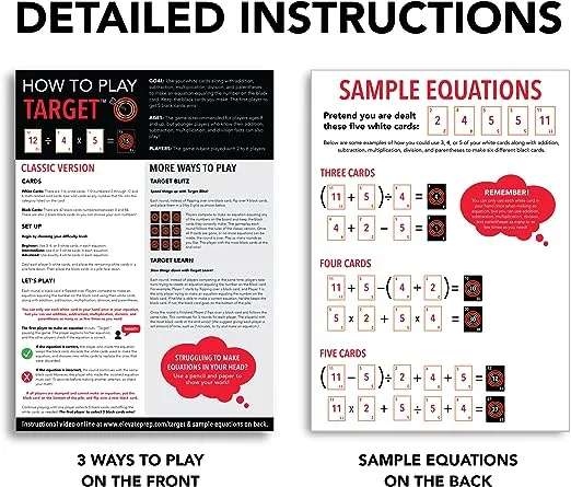 Elevate Prep Target Math Game | A Teacher-Recommended, Fast-Paced Mental Math Game for Practicing Addition, Subtraction, Multiplication, & Division