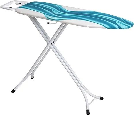 Ironing Board Made in Europe, Adjustable Height, Deluxe, 4-Leg, Extra Cover, ...