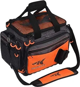 KastKing Fishing Gear & Tackle Bags, Saltwater Resistant Large Waterproof Fishing Bag,Medium-Hoss(Without Trays, 15x11x10.25 Inches), Orange